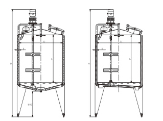 雙層立式攪拌罐系列-結構 雙層立式攪拌罐系列-結構